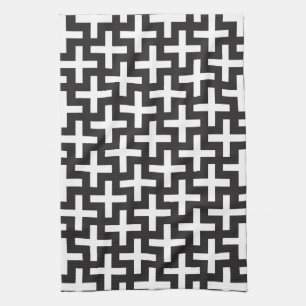 A&w-patronen gemaakt met 'plus'-teken theedoek