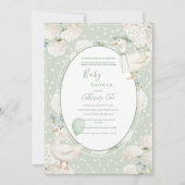 A Waddle Baby is on the Way Whimsical Baby Shower Kaart (Voorkant)