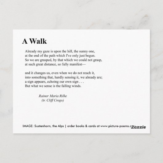 A WALK BRIEFKAART (Achterkant)