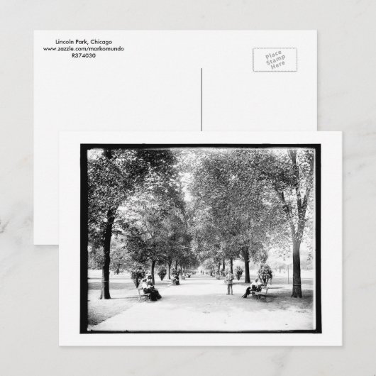 A Walk in Lincoln Park, Chicago, Illinois  Briefkaart (Voorkant / Achterkant)
