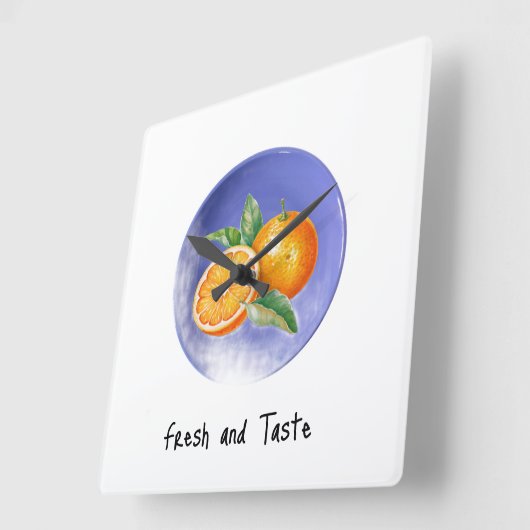 A wall clock for a home that loves freshness  vierkante klok (Hoek)