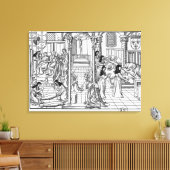 A Ward in Hotel-Dieu, Parijs Canvas Afdruk (Insitu (Woonkamer))