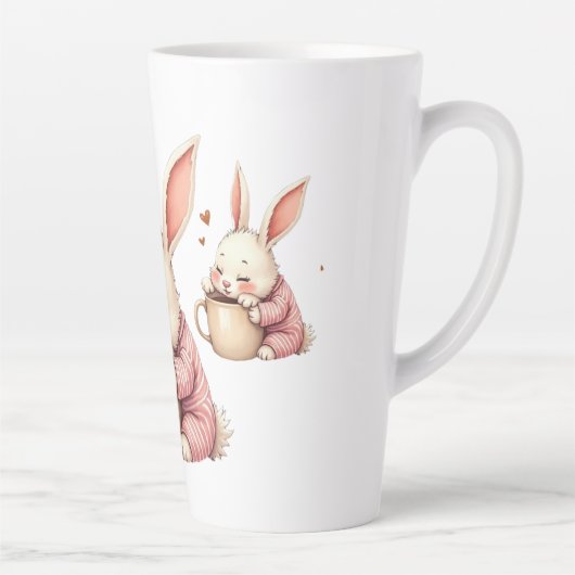 A Warm Hug in a Cup Morning Snuggles Bunny’s Cozy  Latte Mok (Rechts)