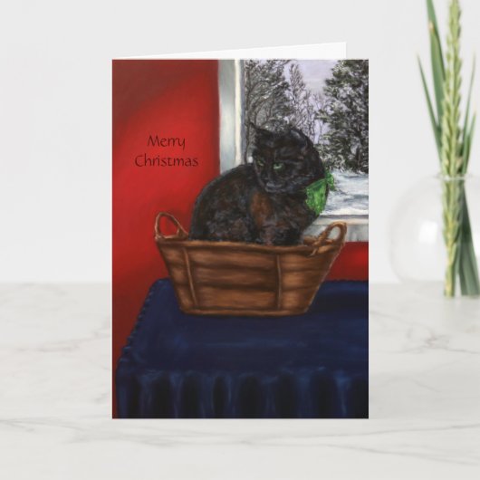 A Warm Snowy Christmas Feestdagen Kaart (Voorkant)