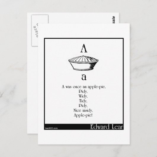 A was ooit een appeltaart briefkaart (Voorkant / Achterkant)