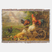 A Watchful Eye Carl Jutz 1916 Farmyard Deken (Voorkant)