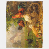 A Watchful Eye Carl Jutz 1916 Farmyard Fleece Deken (Voorkant)