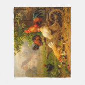A Watchful Eye Carl Jutz 1916 Farmyard Fleece Deken (Voorkant)