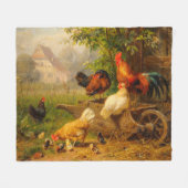 A Watchful Eye Carl Jutz 1916 Farmyard Fleece Deken (Voorkant (Horizontaal))