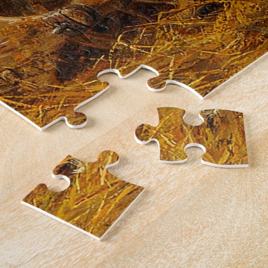 A Watchful Eye Carl Jutz 1916 Farmyard Rooster Legpuzzel (Zijkant)