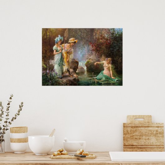 A Water Idyll van Hans Zatzka - poster (Keuken)