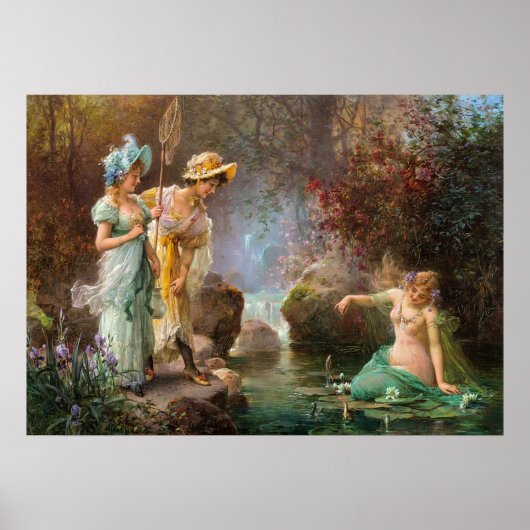 A Water Idyll van Hans Zatzka - poster (Voorkant)