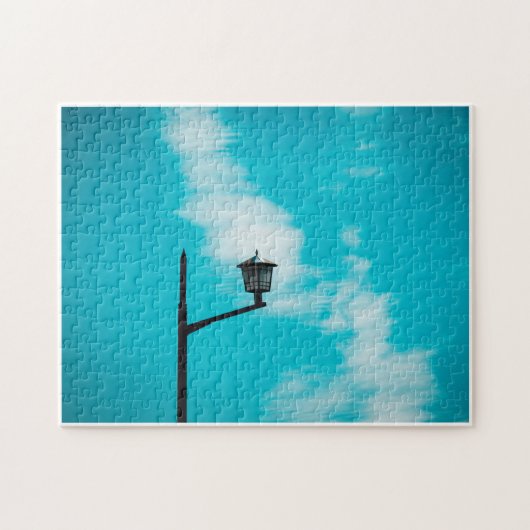 A watercolor sky and a streetlight legpuzzel (Horizontaal)