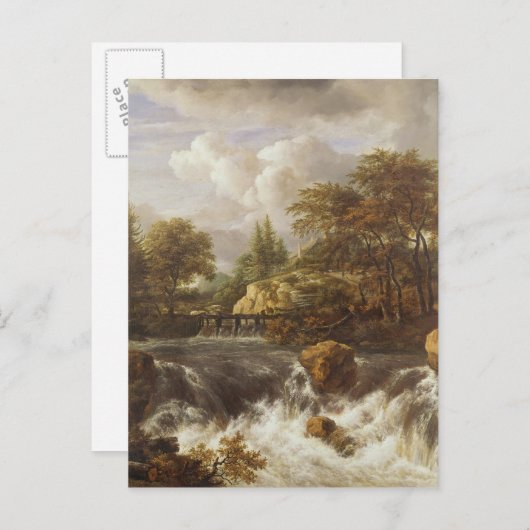 A Waterfall in a Rocky Landscape, c.1660-70 Briefkaart (Voorkant / Achterkant)