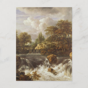 A Waterfall in a Rocky Landscape, c.1660-70 Briefkaart