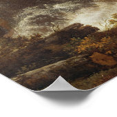 A Waterfall in a Rocky Landscape, c.1660-70 Poster (Hoek)