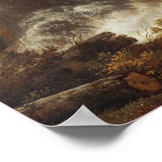 A Waterfall in a Rocky Landscape, c.1660-70 Poster (Hoek)