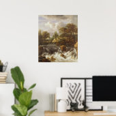 A Waterfall in a Rocky Landscape, c.1660-70 Poster (Thuiskantoor)