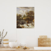 A Waterfall in a Rocky Landscape, c.1660-70 Poster (Keuken)