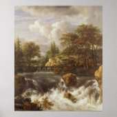 A Waterfall in a Rocky Landscape, c.1660-70 Poster (Voorkant)