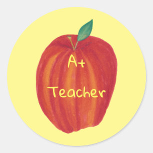 A+ Waterverf Apple Stickers