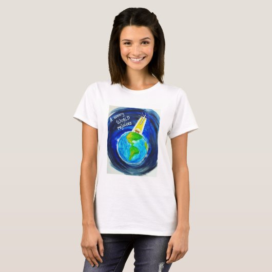 A Weary World verheugt zich over Kerstmis T-shirt (Voorkant volledig)