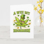 A Wee Bit Highrish Funny Irish Leaf Vibes Kaart (Gele Bloem)