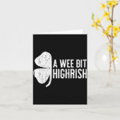 A Wee Bit Highrish Shirt Funny Men Women St Patric Kaart (Gele Bloem)