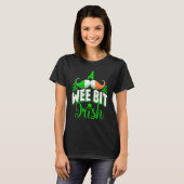 A Wee Bit Irish Shamrock Flag Snarky St Patricks D T-shirt (Voorkant volledig)