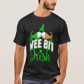 A Wee Bit Irish Shamrock Flag Snarky St Patricks D T-shirt (Voorkant)