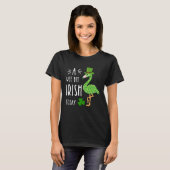 A Wee Bit Irish Today Flamingo Leprechaun St Patty T-shirt (Voorkant volledig)