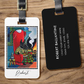 'A Wee Dram' Schotse Terriër Hond Custom Bagagelabel