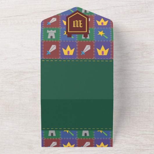 A Wee One's Fantasy Quilt All-in-One Uitnodiging (Buitenkant)