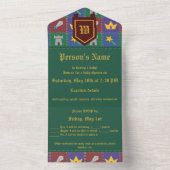 A Wee One's Fantasy Quilt All-in-One Uitnodiging (Binnen)