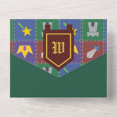 A Wee One's Fantasy Quilt All-in-One Uitnodiging (Achterkant)