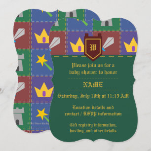 A Wee One's Fantasy Quilt Baby shower Invitation Kaart