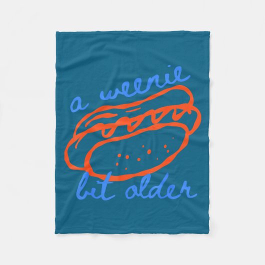 A Weenie Bit Older Funny Hotdog Pun Birthday Desig Fleece Deken (Voorkant)