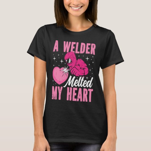 A Welder Melted My Heart Welding Mask  1 T-shirt (Voorkant)