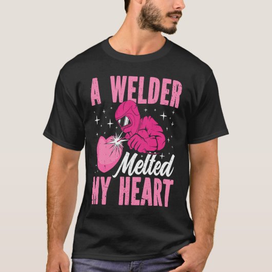 A Welder Melted My Heart Welding Mask  1 T-shirt (Voorkant)