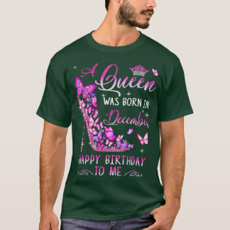 A werd geboren in december Happy Birthday to me Pi T-shirt
