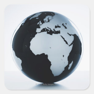 A WERELDBOL VIERKANTE STICKER