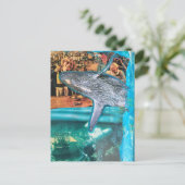 A Whale of a Time A Surreal Collage Briefkaart (Staand voorkant)