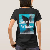 A Whale's Tail - Save the Whales Black T-shirt (Achterkant)