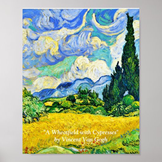 "A WHEATFIELD" DOOR VINCENT VAN GOGH POSTER (Voorkant)