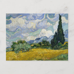 A Wheatfield met Cypresses Van Gogh Briefkaart