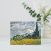 A Wheatfield met Cypresses Van Gogh Briefkaart (Staand voorkant)