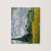 A Wheatfield met Cypresses Van Gogh Legpuzzel (Verticaal)