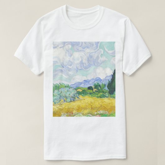 A Wheatfield met Cypresses - Vincent Van Gogh T-shirt (Design voorkant)