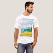 A Wheatfield met Cypresses - Vincent Van Gogh T-shirt (Voorkant volledig)