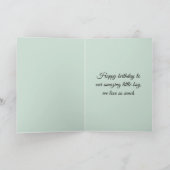 A whimsical Cute Safari Baby Birthday Card Kaart (Binnen)